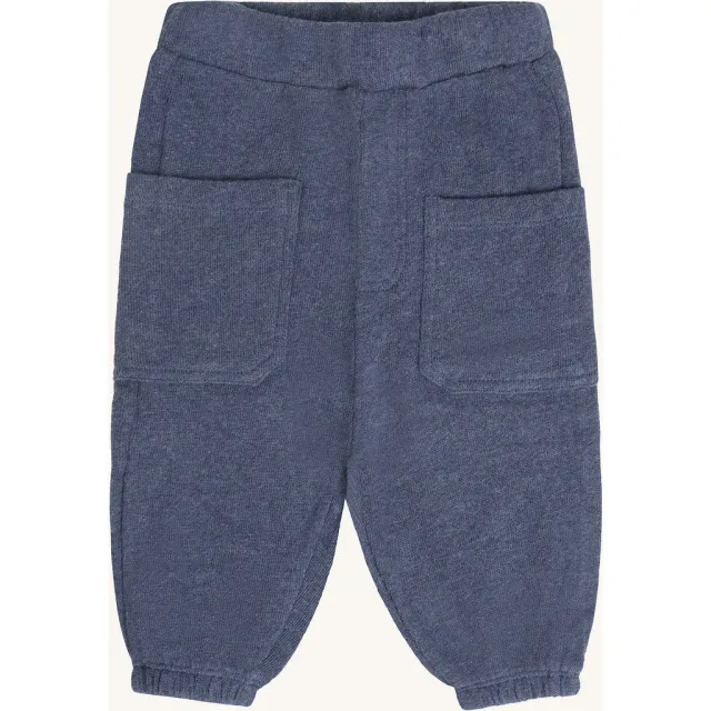 Hust & Claire HCGus Fine Knit joggingbukser vintage indigo økologisk bomuld