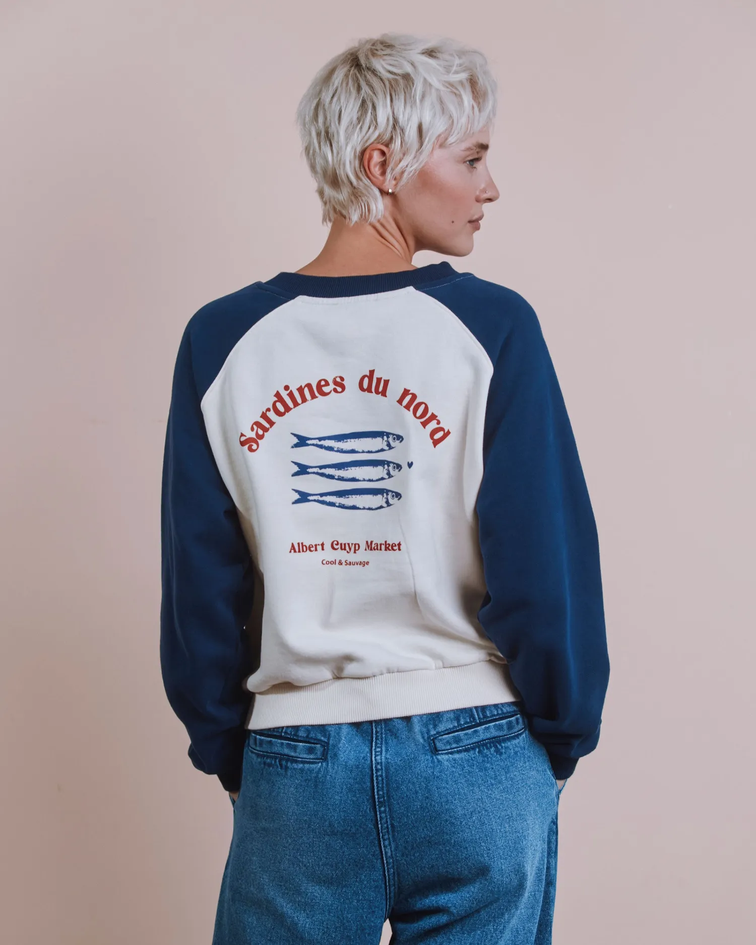 Emile et Ida Elina sweatshirt sardiner marine