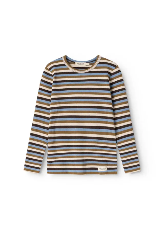 MarMar Plain Tee LS t-shirt Stripes modal strækbar