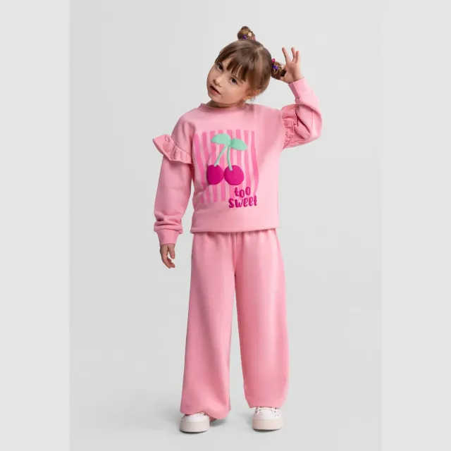 Minoti 44679 joggingdragt rosa kirsebær bomuld