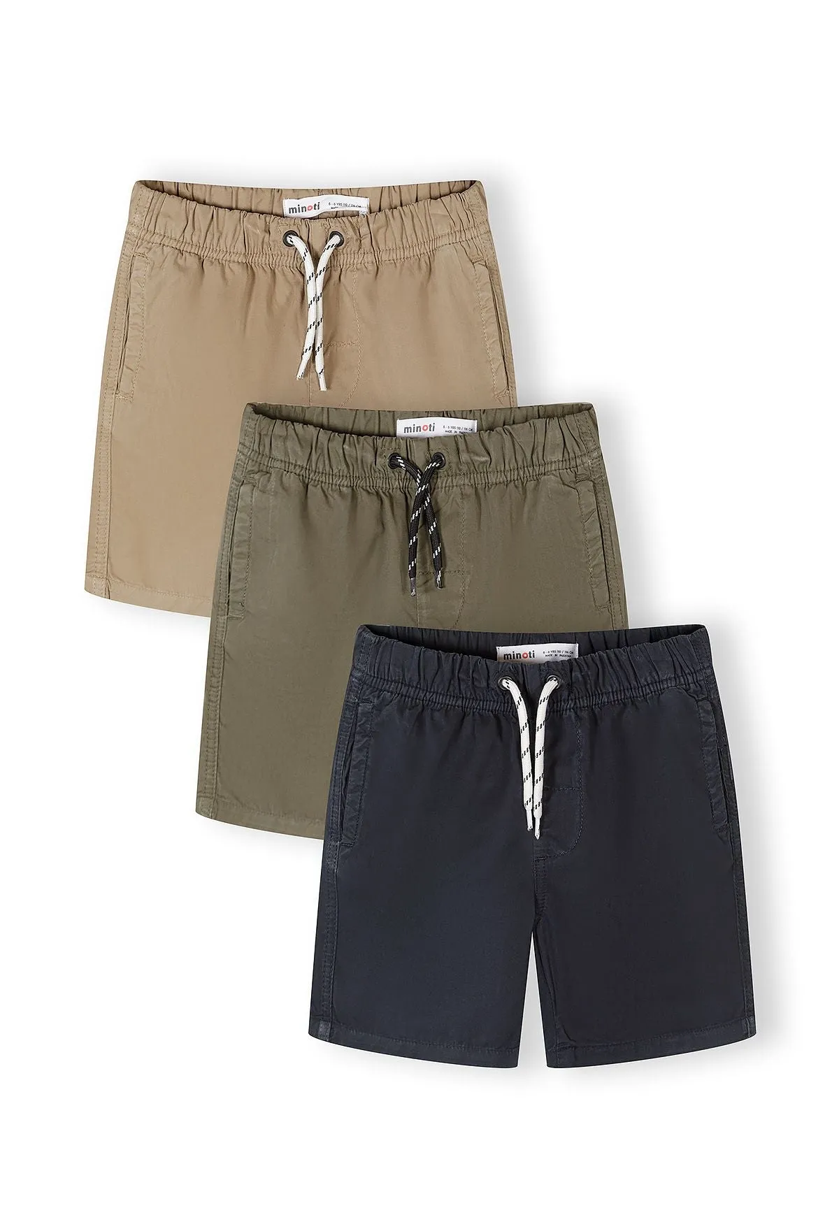Minoti 44929 shorts til drenge sand 3-pak