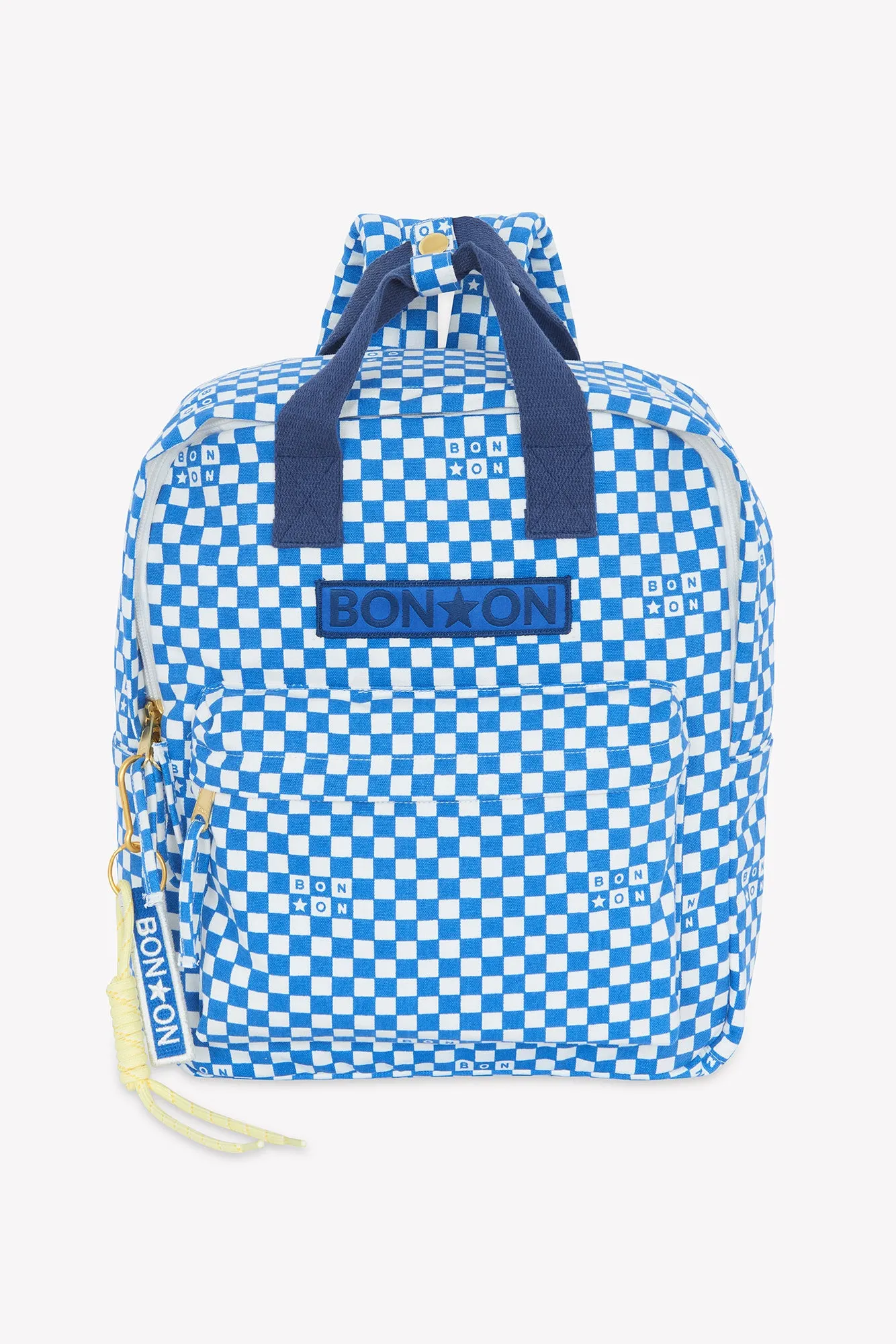 Bonton Damier Bleu rygsæk blå ternet bomuld