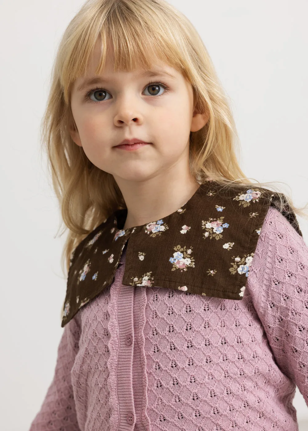 MarMar Tilda strikcardigan Soft Berry bomuld uld