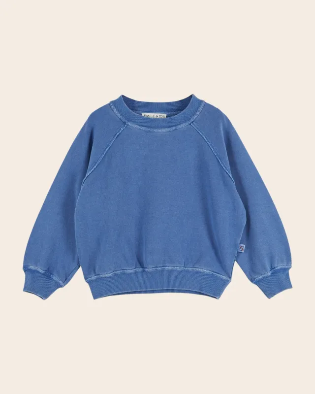 Emile et Ida Teinture sweatshirt blå økologisk