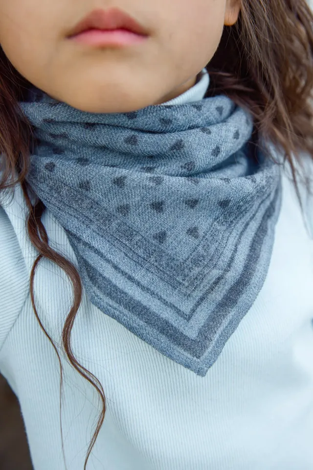 Bonton Foulove tørklæde blue sea uld