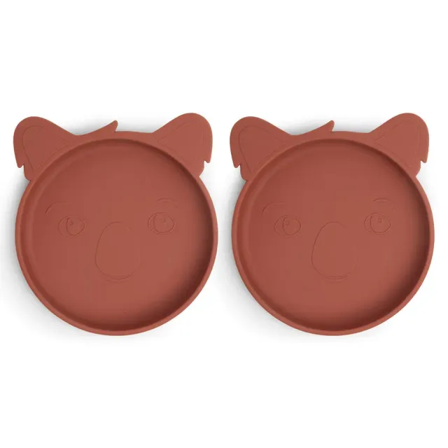 nuuroo Akila tallerken Mahogany silikone 2 stk.
