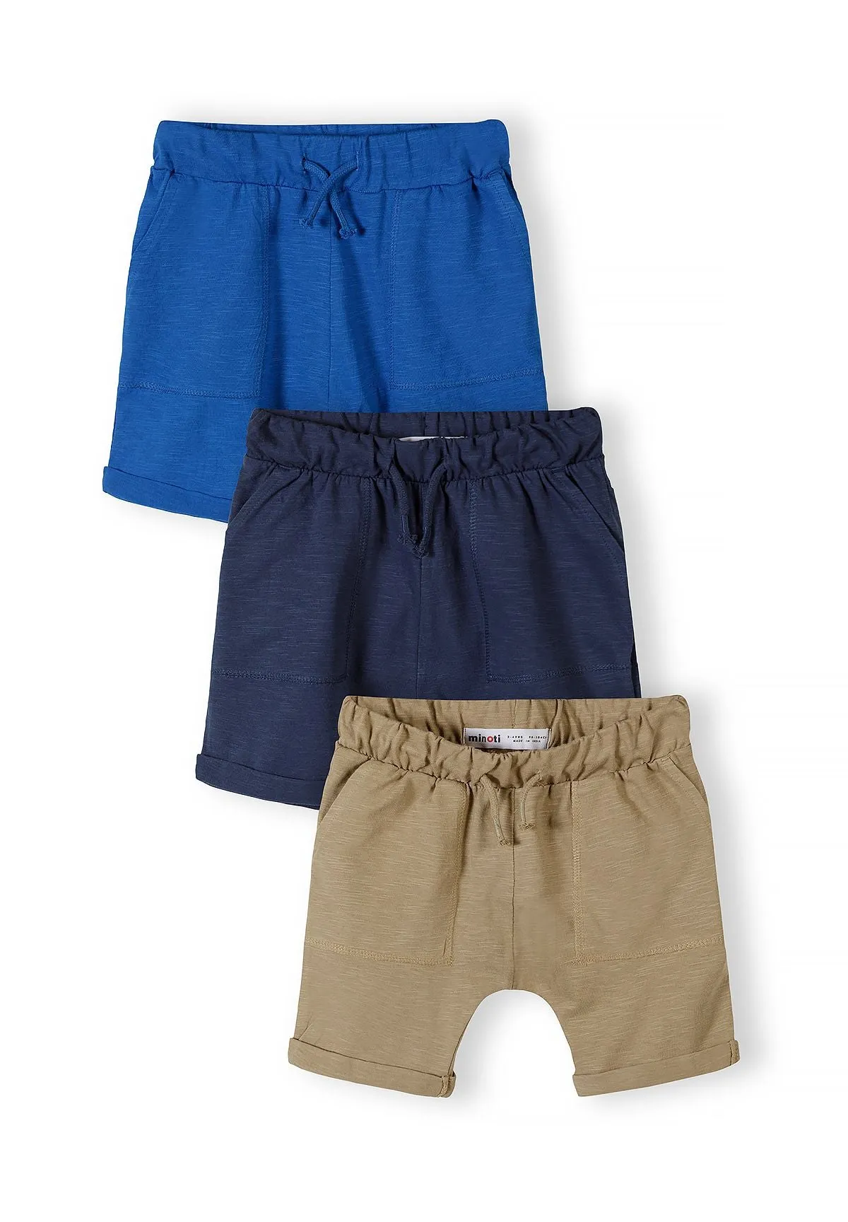Minoti 44870 jerseyshorts til drenge 3-pak camel