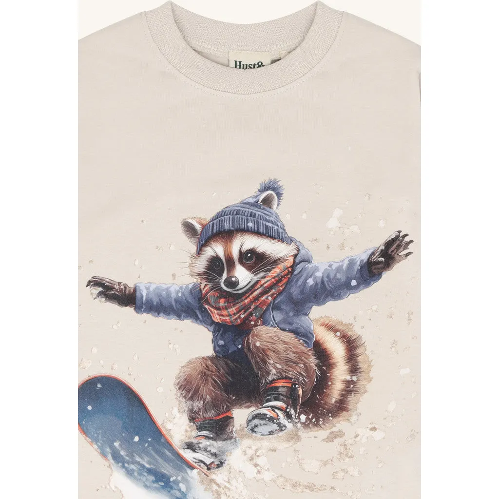 Hust & Claire HCAnton Racoon langærmet t-shirt French Oak