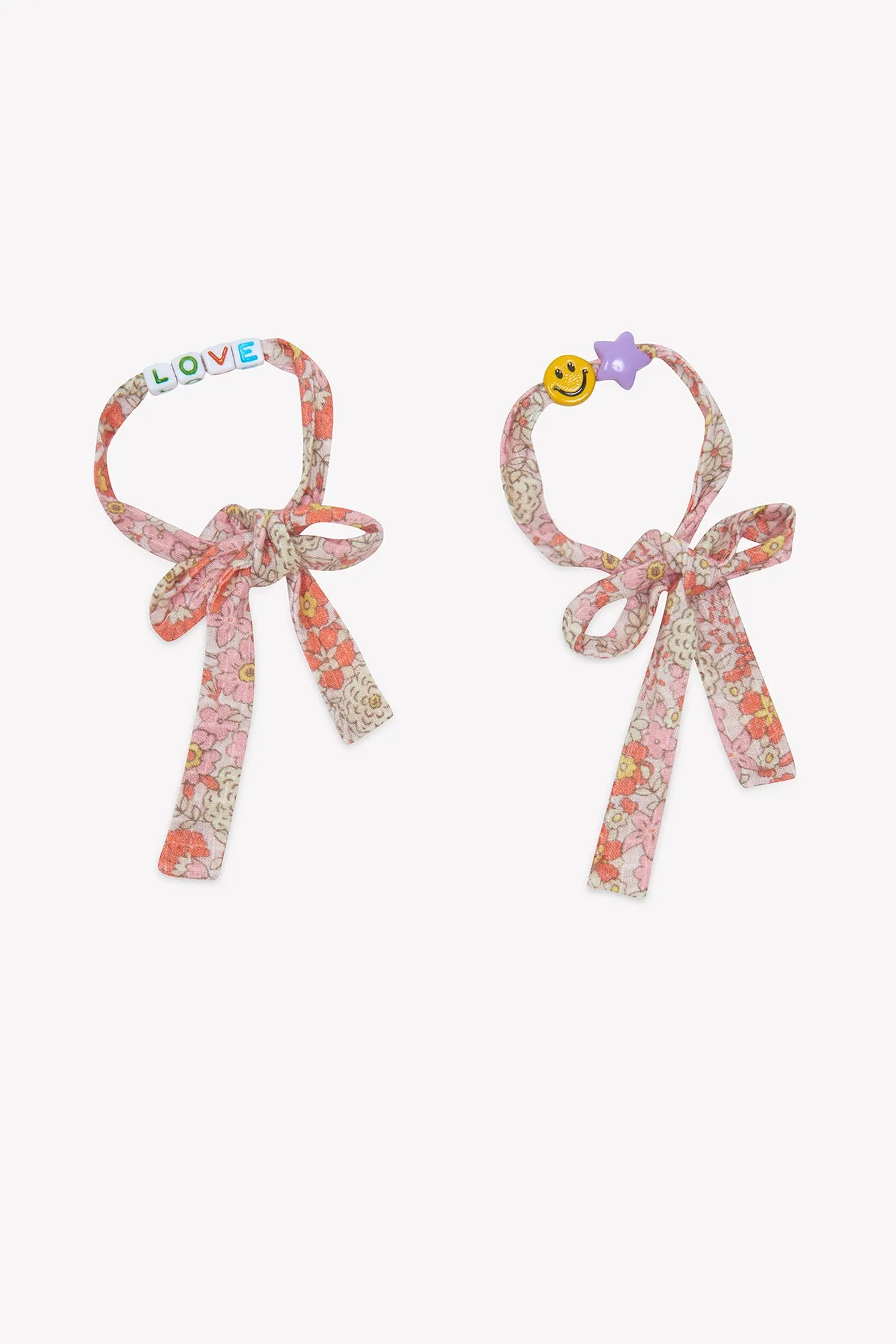 Bonton Fleurs armbånd vintage rose bomuld 2-pak