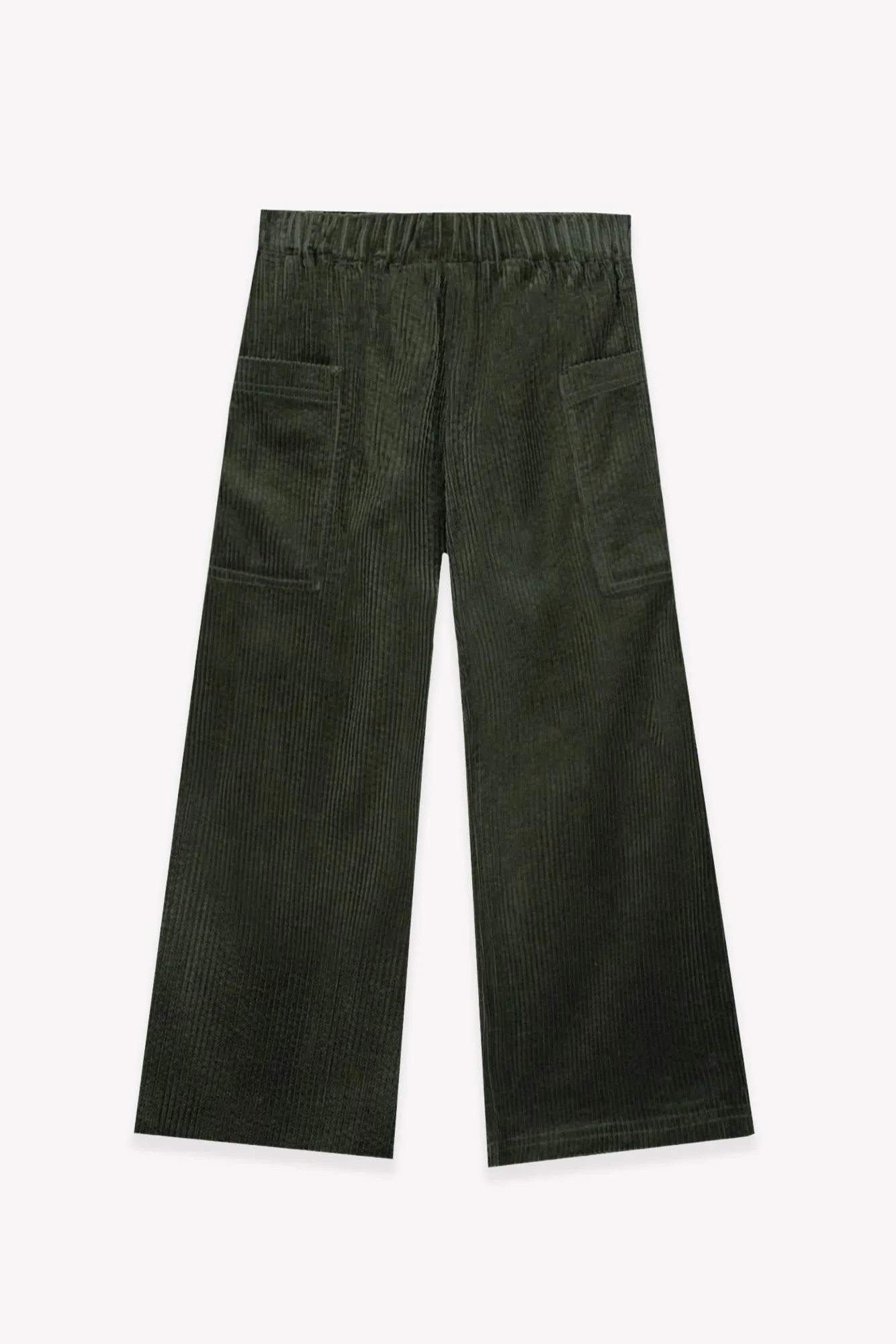 Bonton Lauren bukser kaki velour elastiktalje