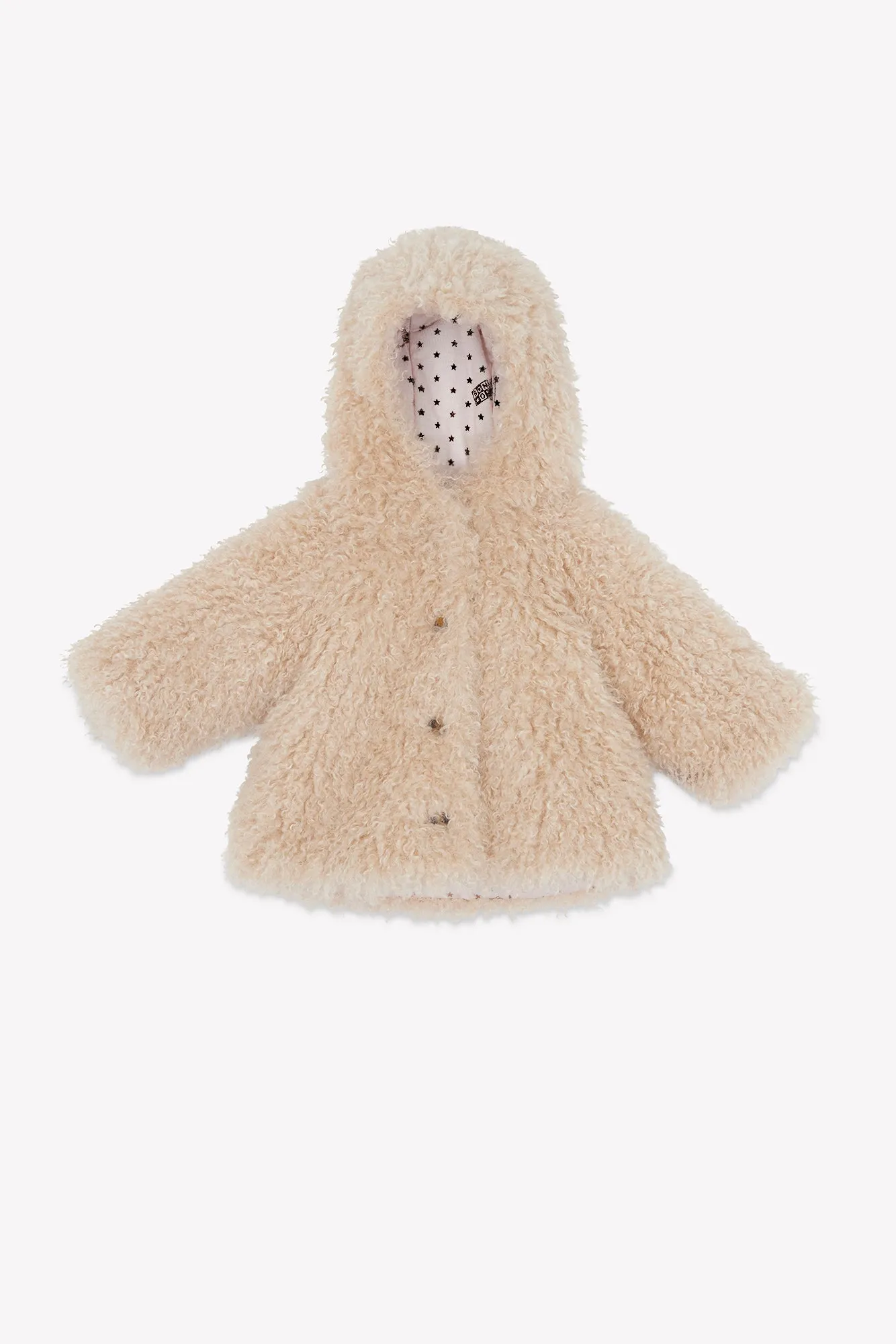 Bonton Mignon jakke mouton sherpa med hætte