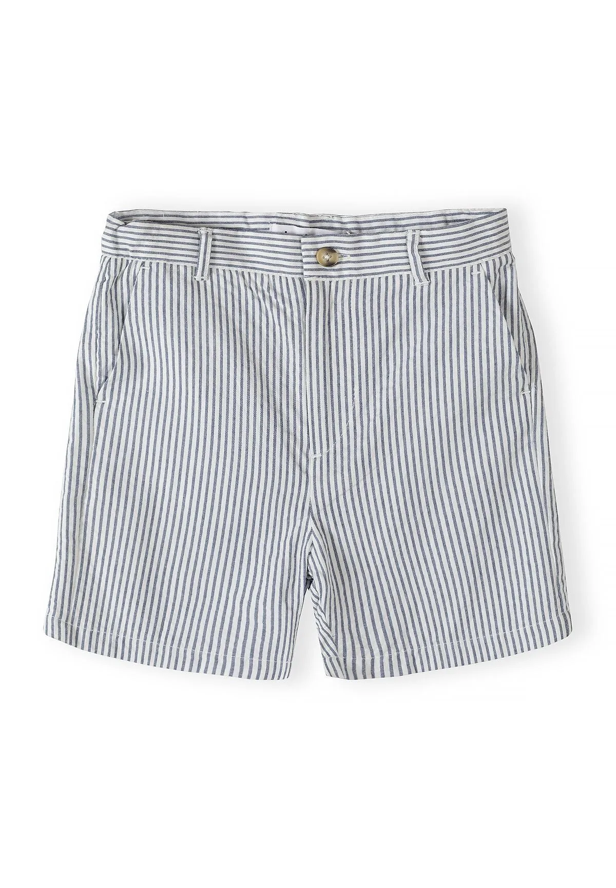 Minoti 44619 shorts marine stribet chino bomuld