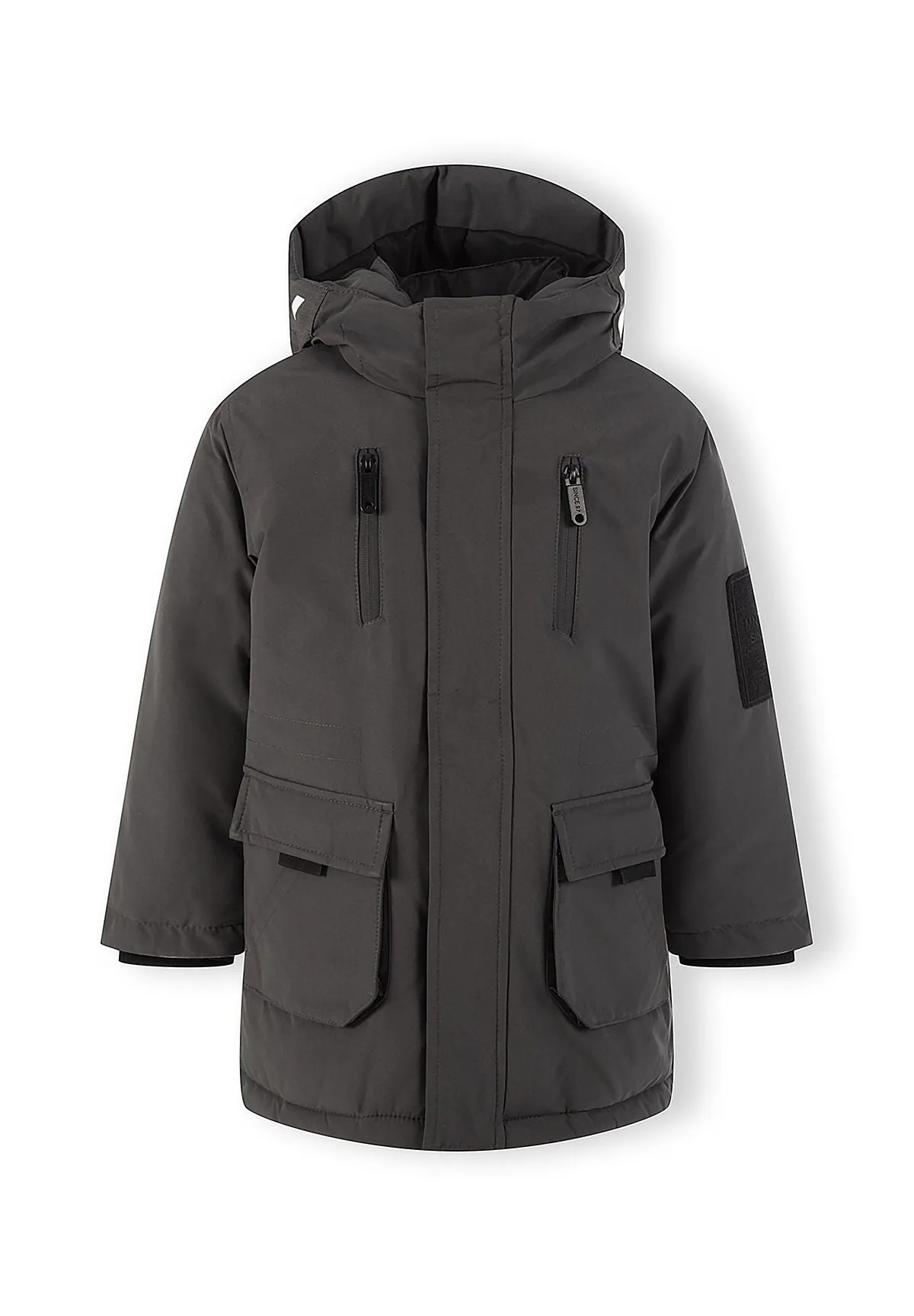 Minoti 45266 parka til drenge grå varm