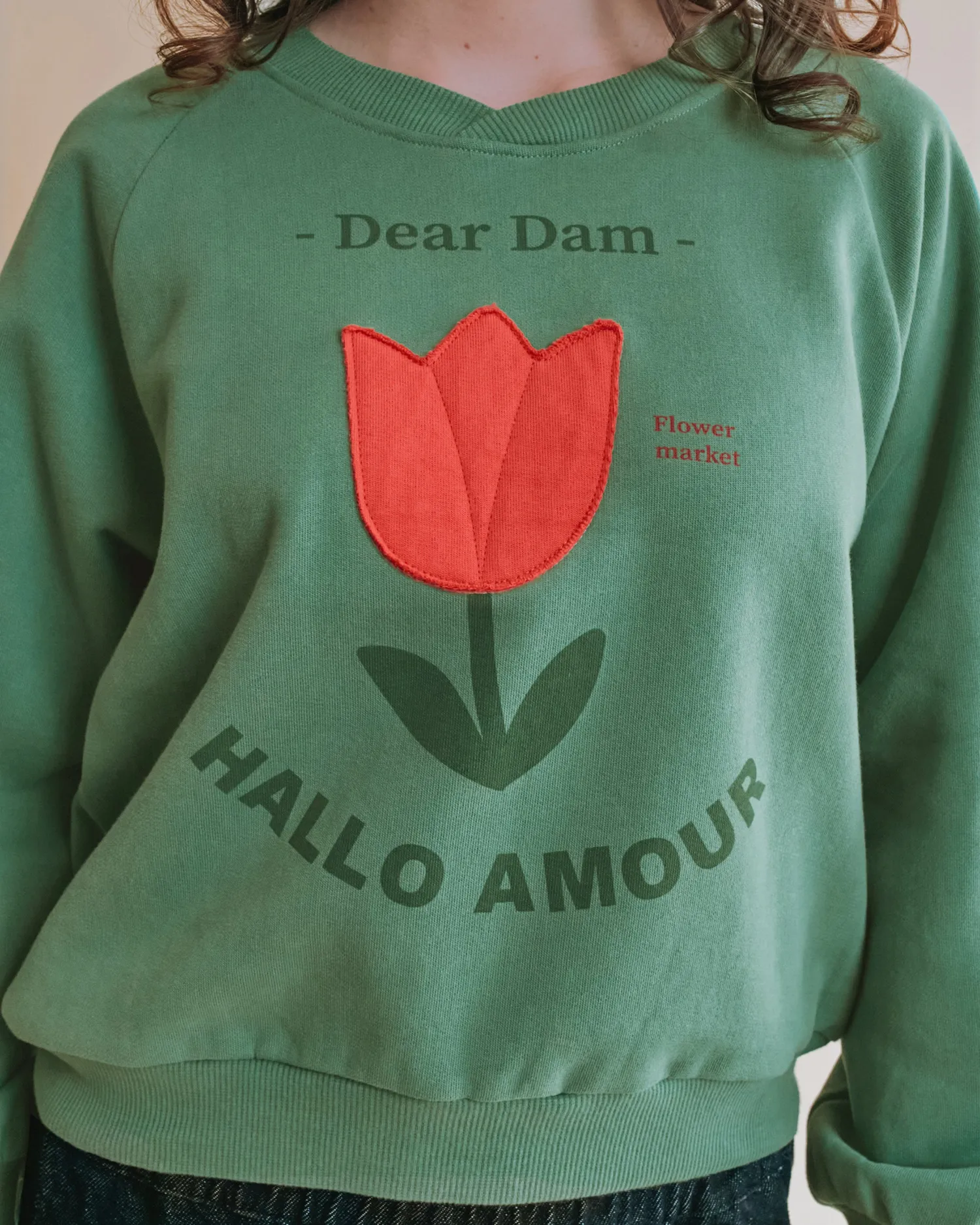 Emile et Ida Tulipe sweatshirt grøn økobomuld
