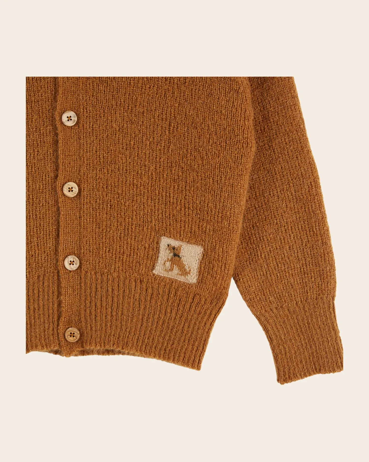 Emile et Ida Caramel cardigan camel hund 03M