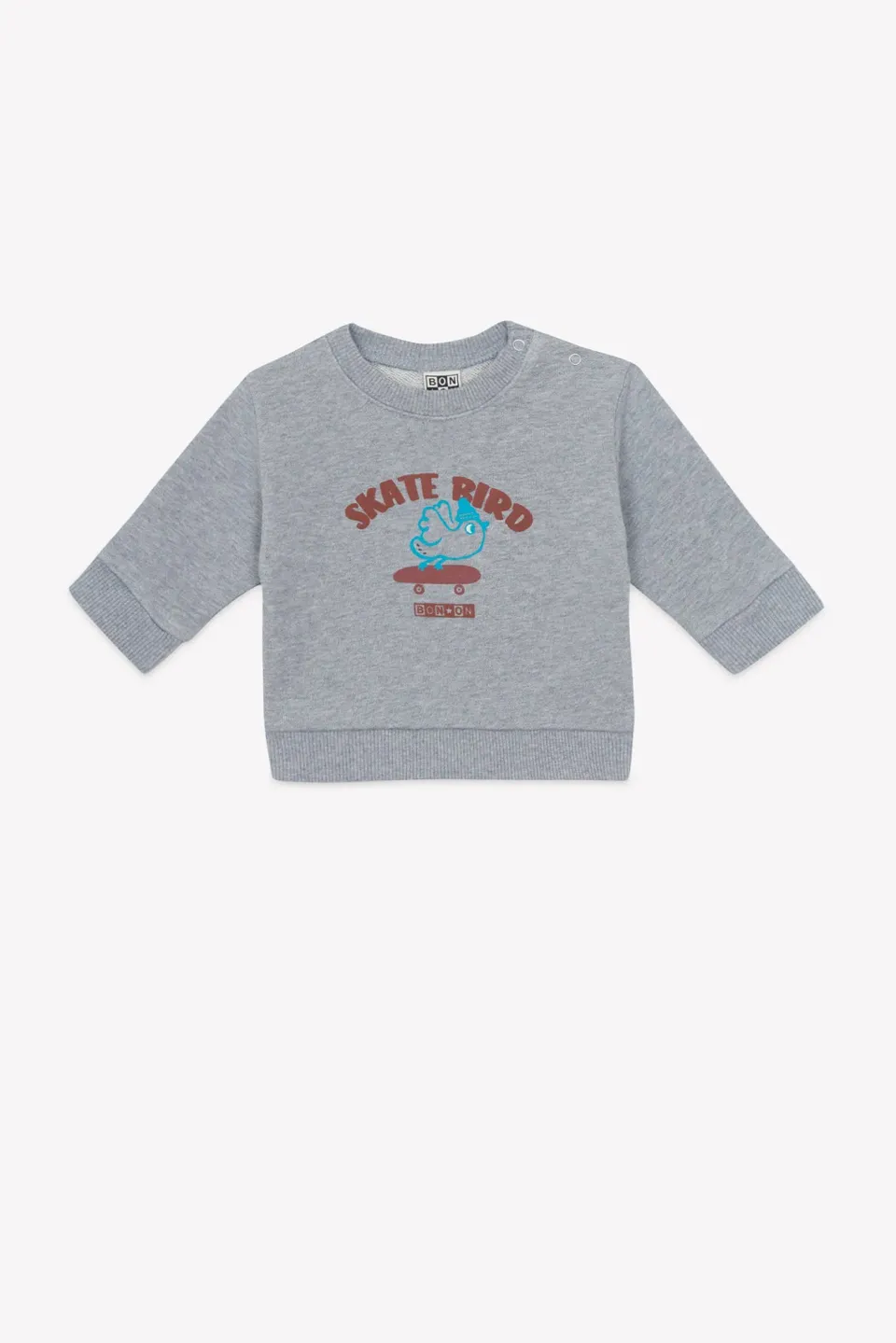 Bonton Smily Skatebird sweatshirt grå bomuld