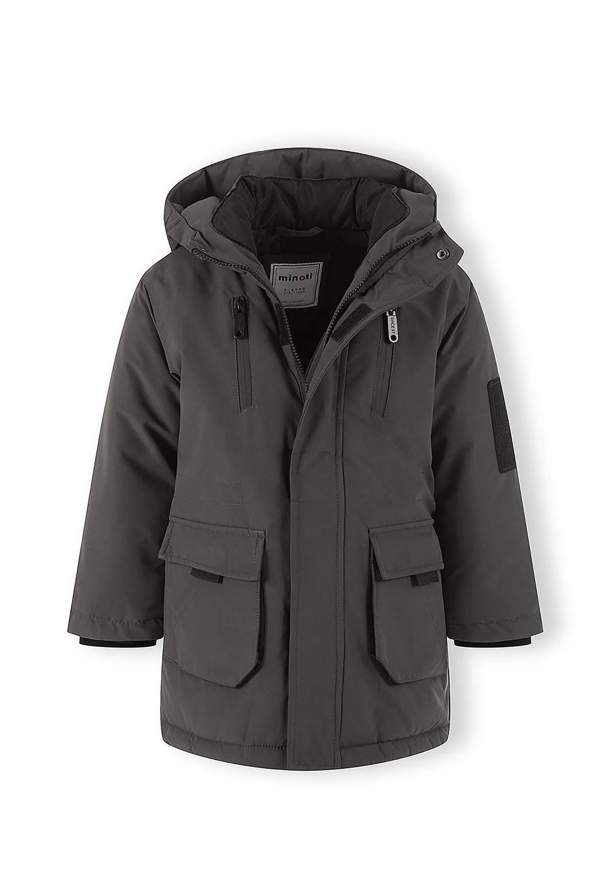 Minoti 45266 parka til drenge grå varm