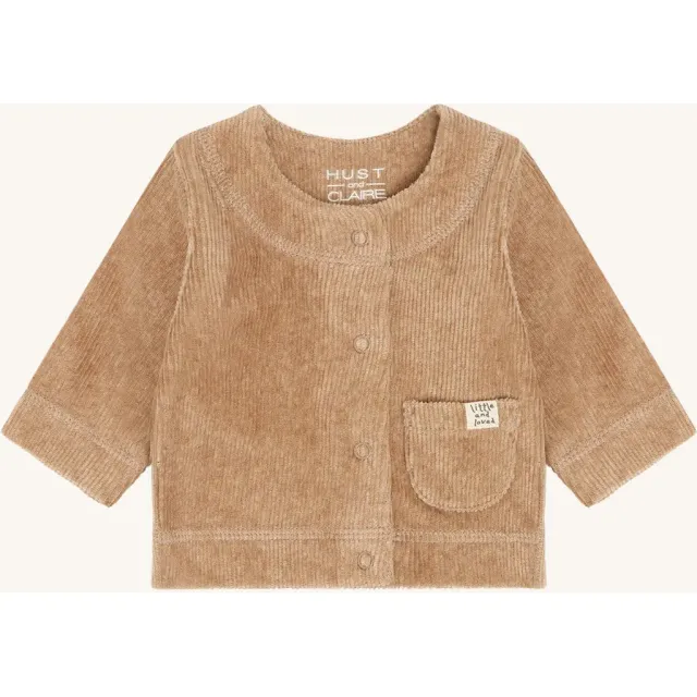 Hust & Claire Chai cardigan Biscuit velour bomuld