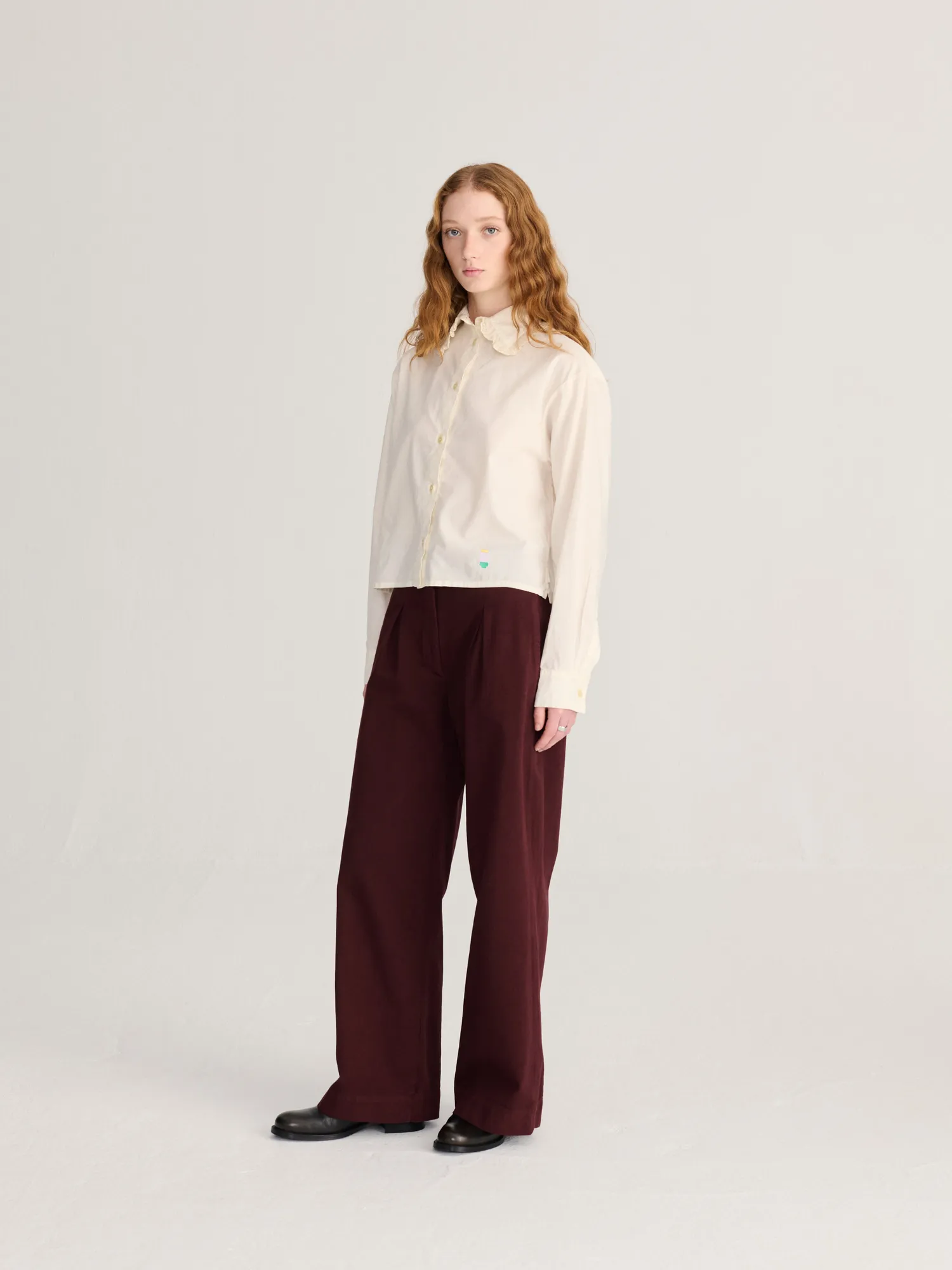 Bobo Choses All About Monsters Lace ending poplin skjorte offwhite