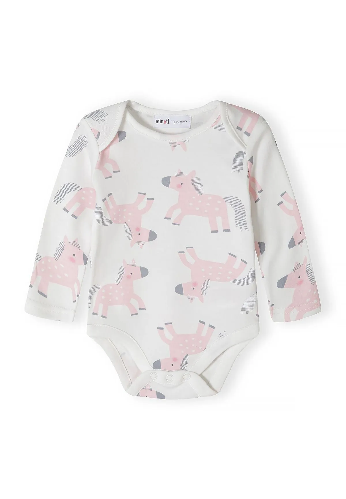 Minoti baby body 7-pak langærmet print