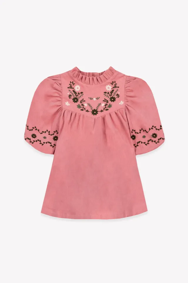 Bonton Pauline kjole Rose Baby fløjl bomuld