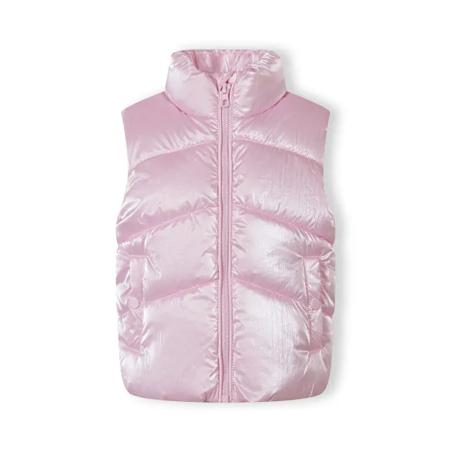 Minoti 44573 stepvest pige lyserød skinnende