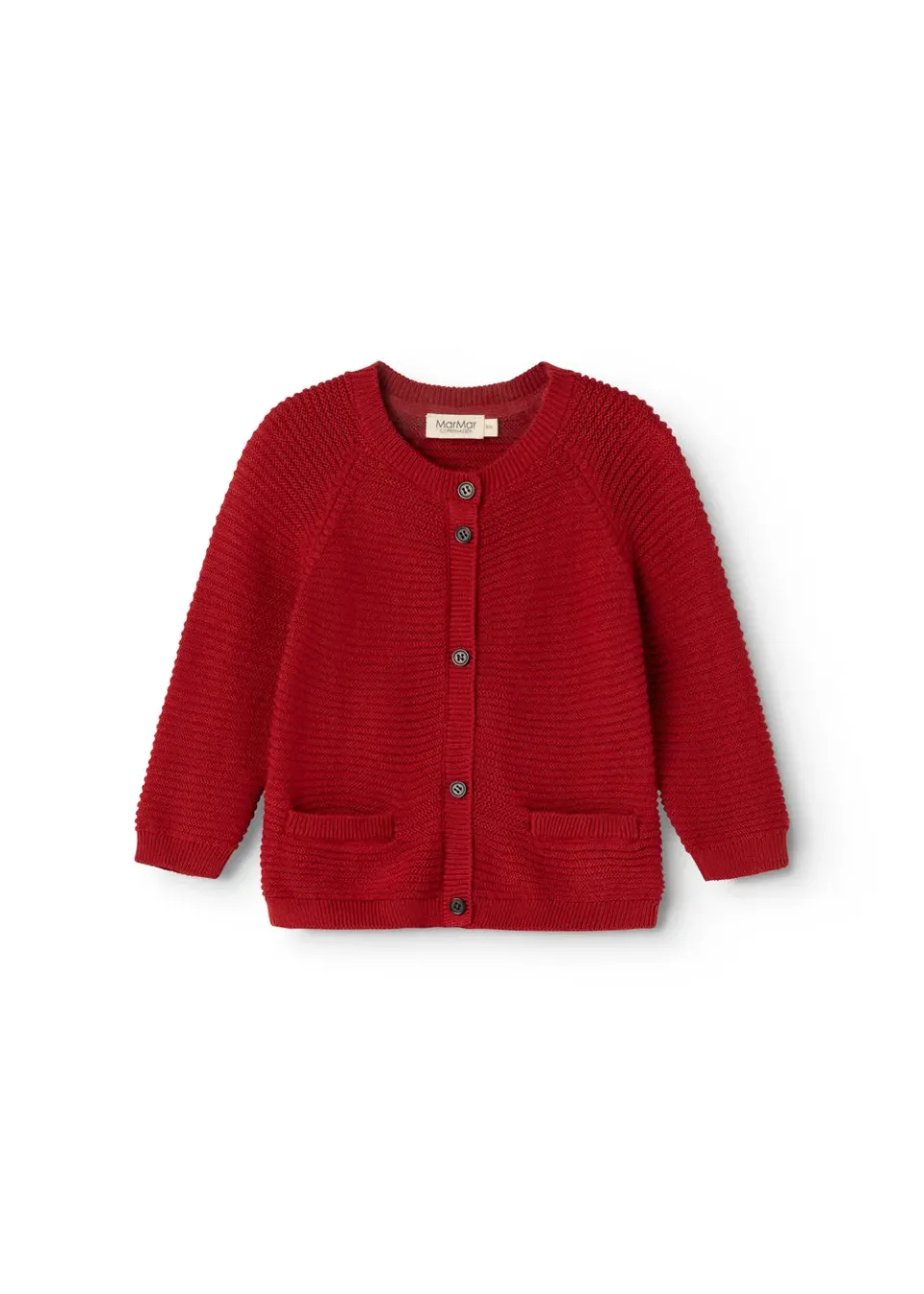 MarMar Taki strikcardigan Cherry blød bomuld