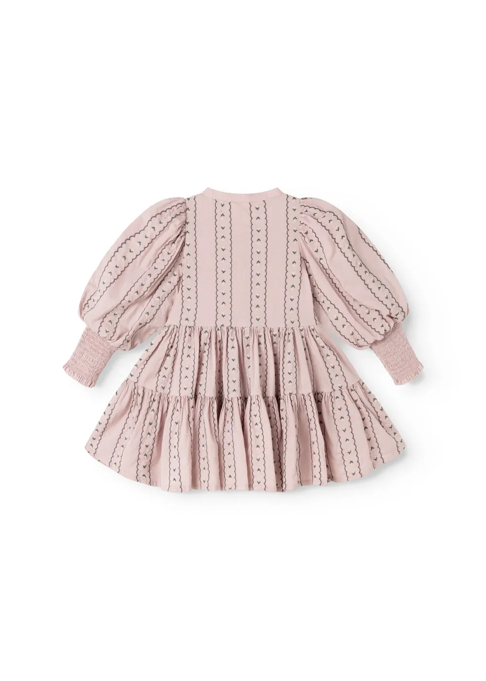 MarMar Dela kjole Dusty Purple Bloom broderi