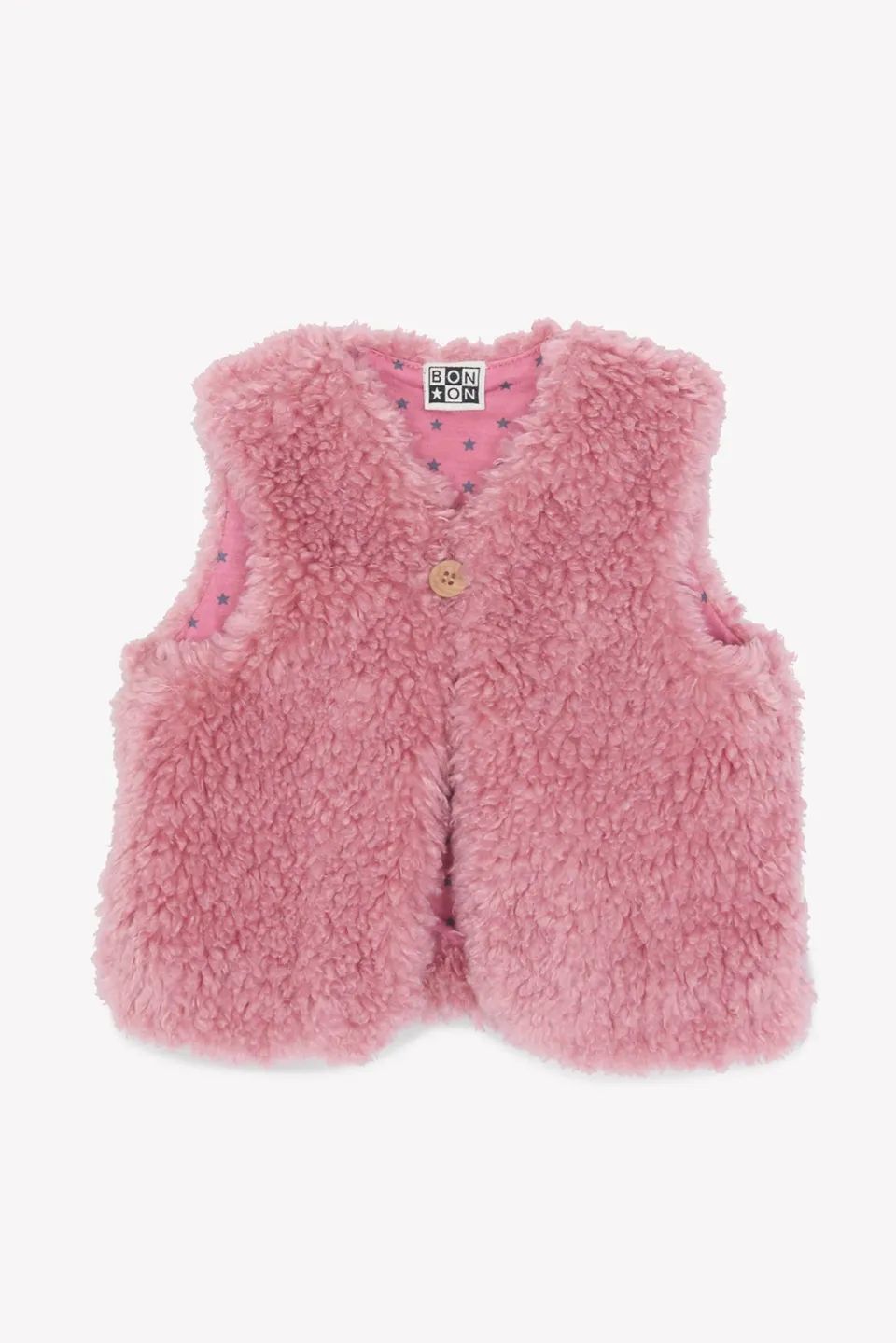 Bonton Beti Sherpa Rose Pinkyee vest teddy