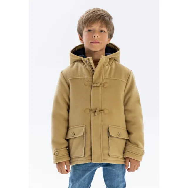 Minoti 41071 dufflecoat sand foret drenge