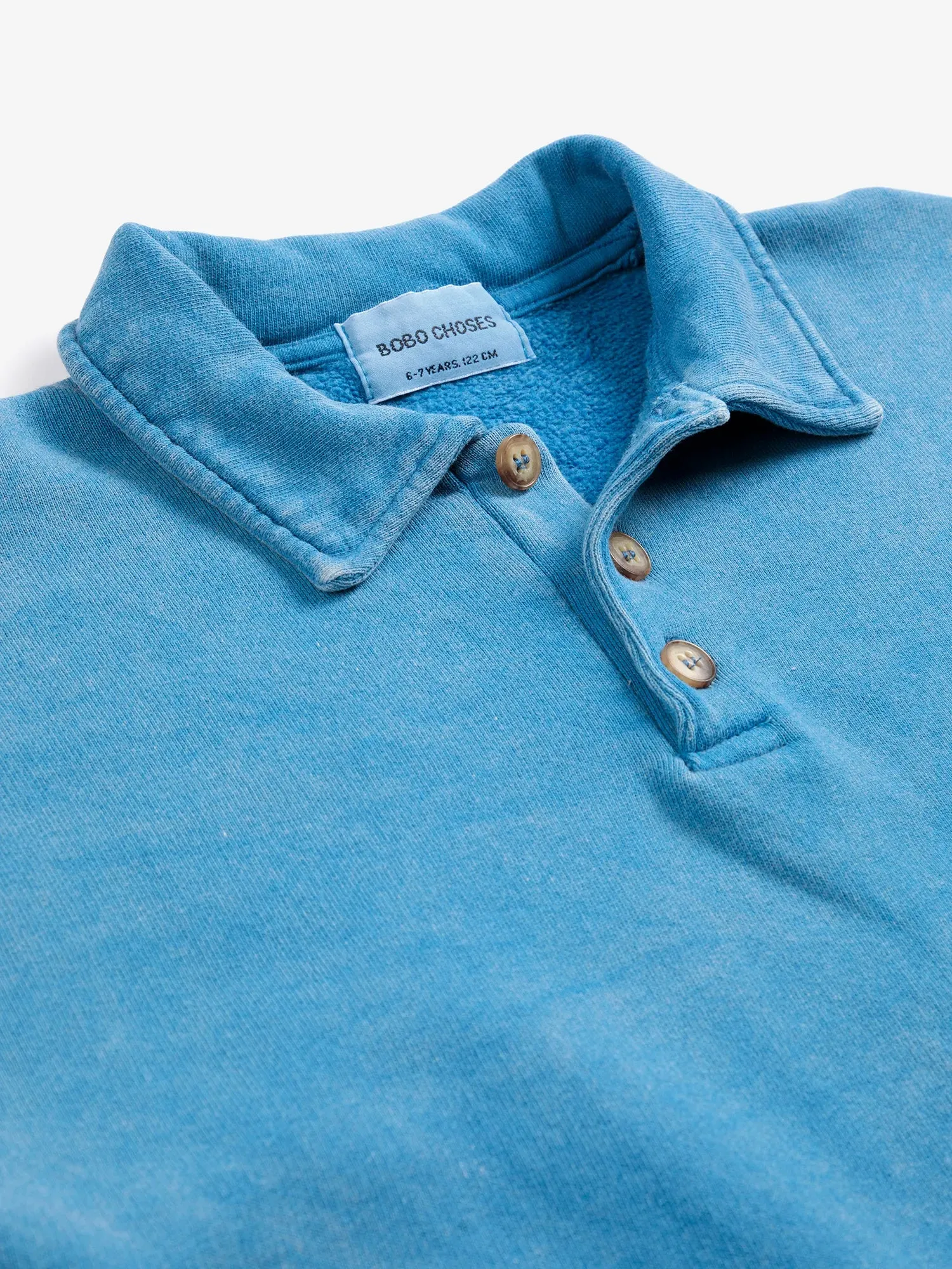 Bobo Choses Beast polo sweatshirt lyseblå 2-3Y