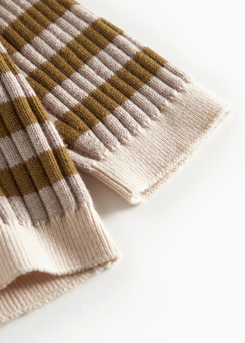 MarMar Tob strikcardigan Cashew Mel Stripe økologisk bomuld