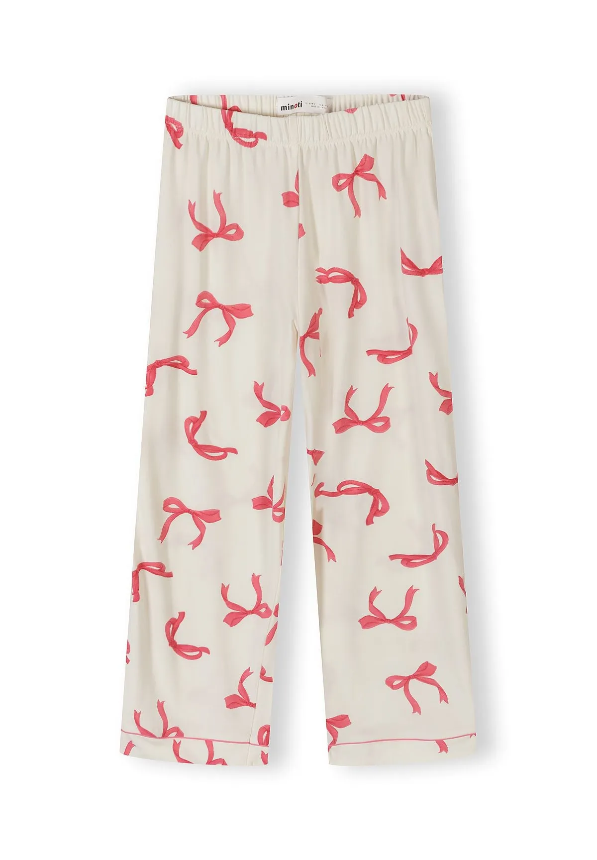 Minoti 44904 pyjamas pige creme sløjfer