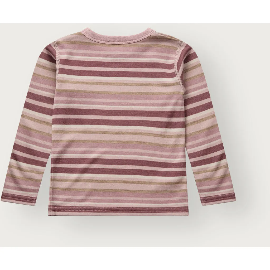 Hust & Claire Abba Multi langærmet bluse Dusty Rose uld