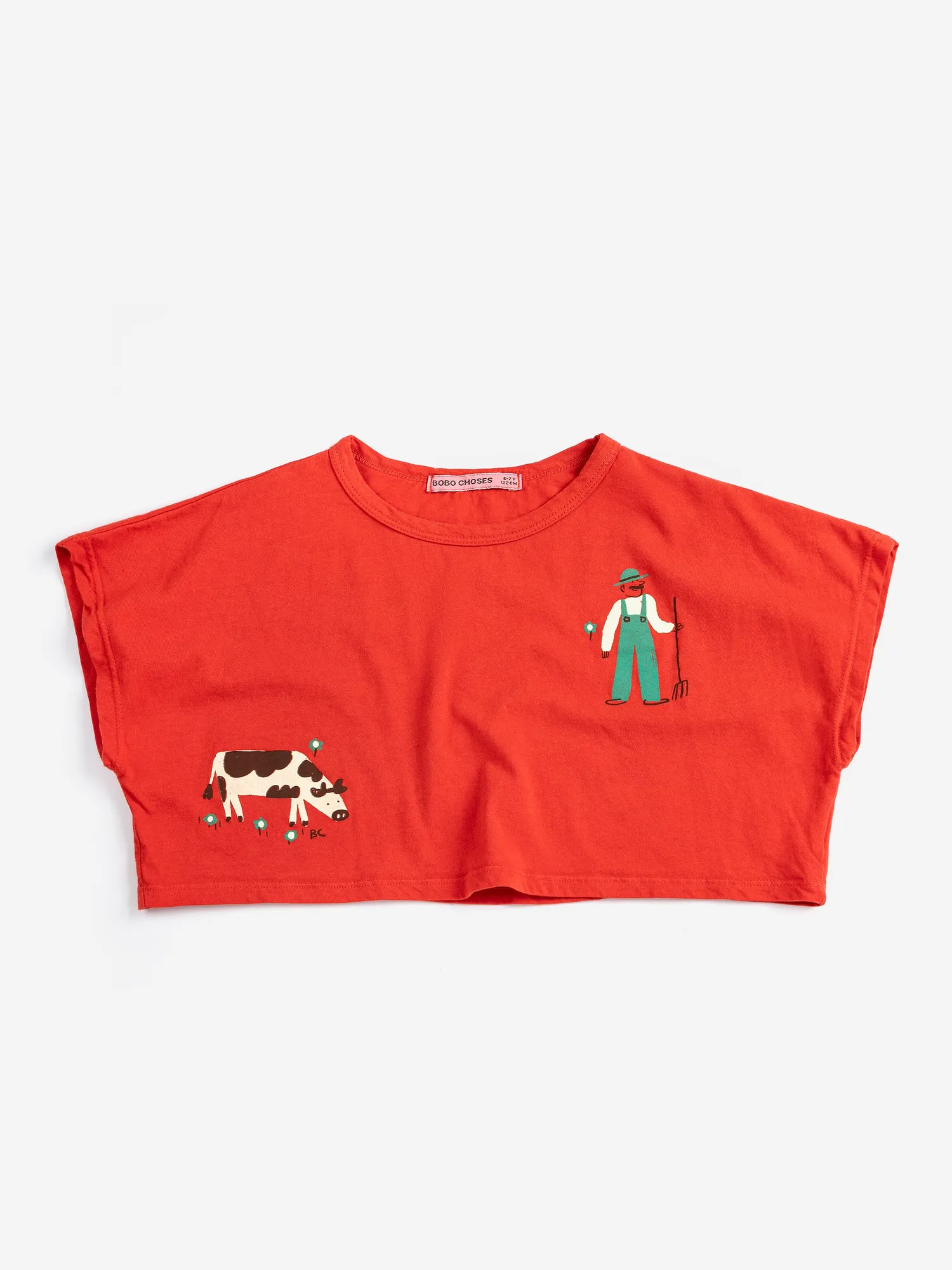 Bobo Choses Farm Adventure sb126ac024 cropped T-shirt 8-9 år
