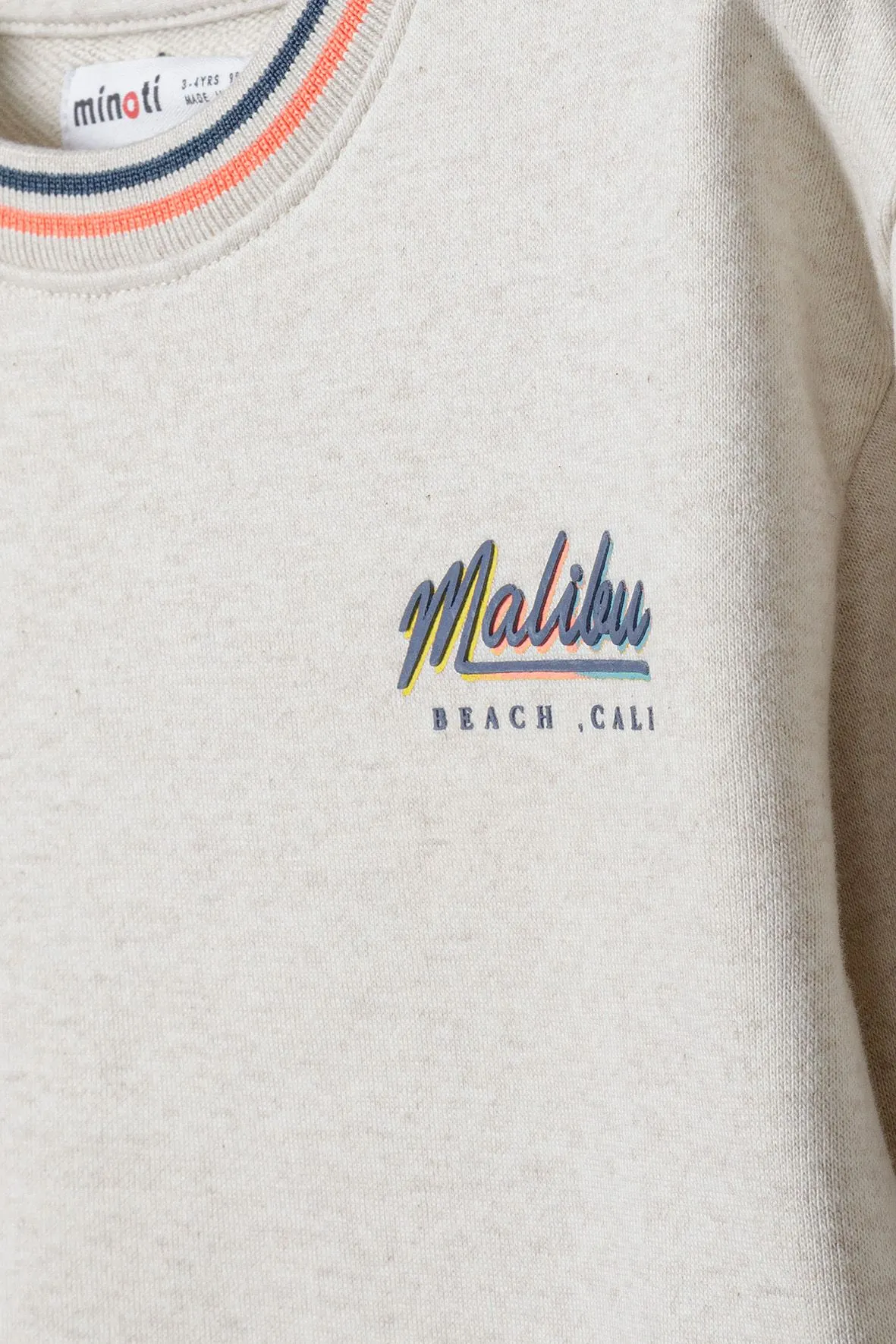 Minoti 38178 sweatshirt dreng beige Malibu bomuld