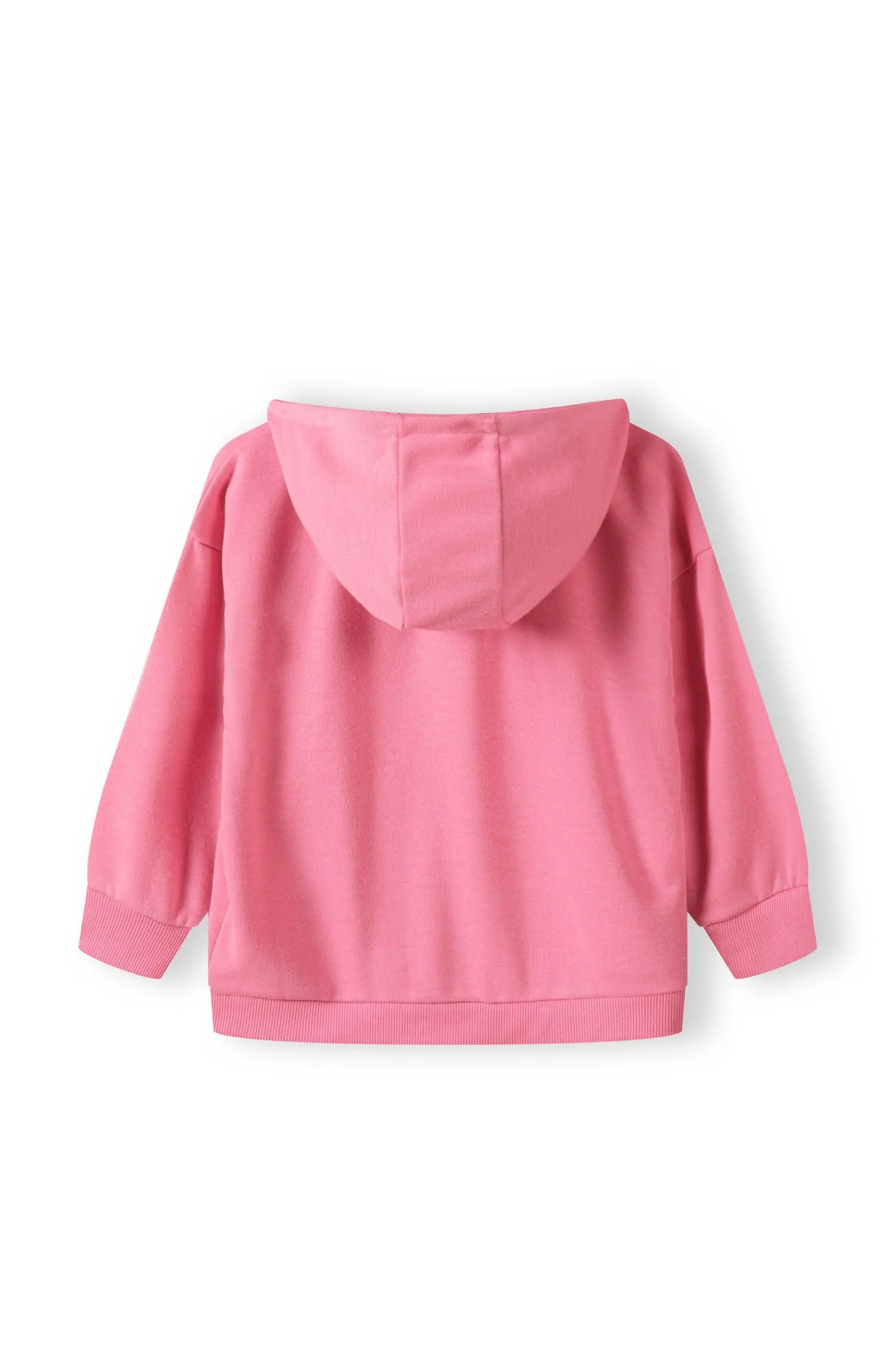 Minoti zip-hoodie rosa oversize bomuld