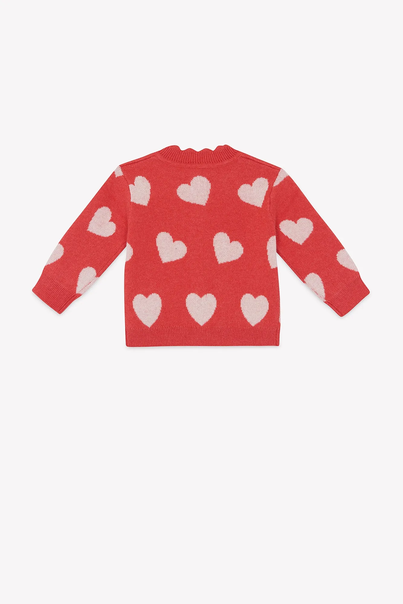 Bonton Mina cardigan rose faroe hvide hjerter