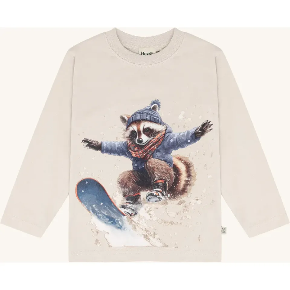Hust & Claire HCAnton Racoon langærmet t-shirt French Oak