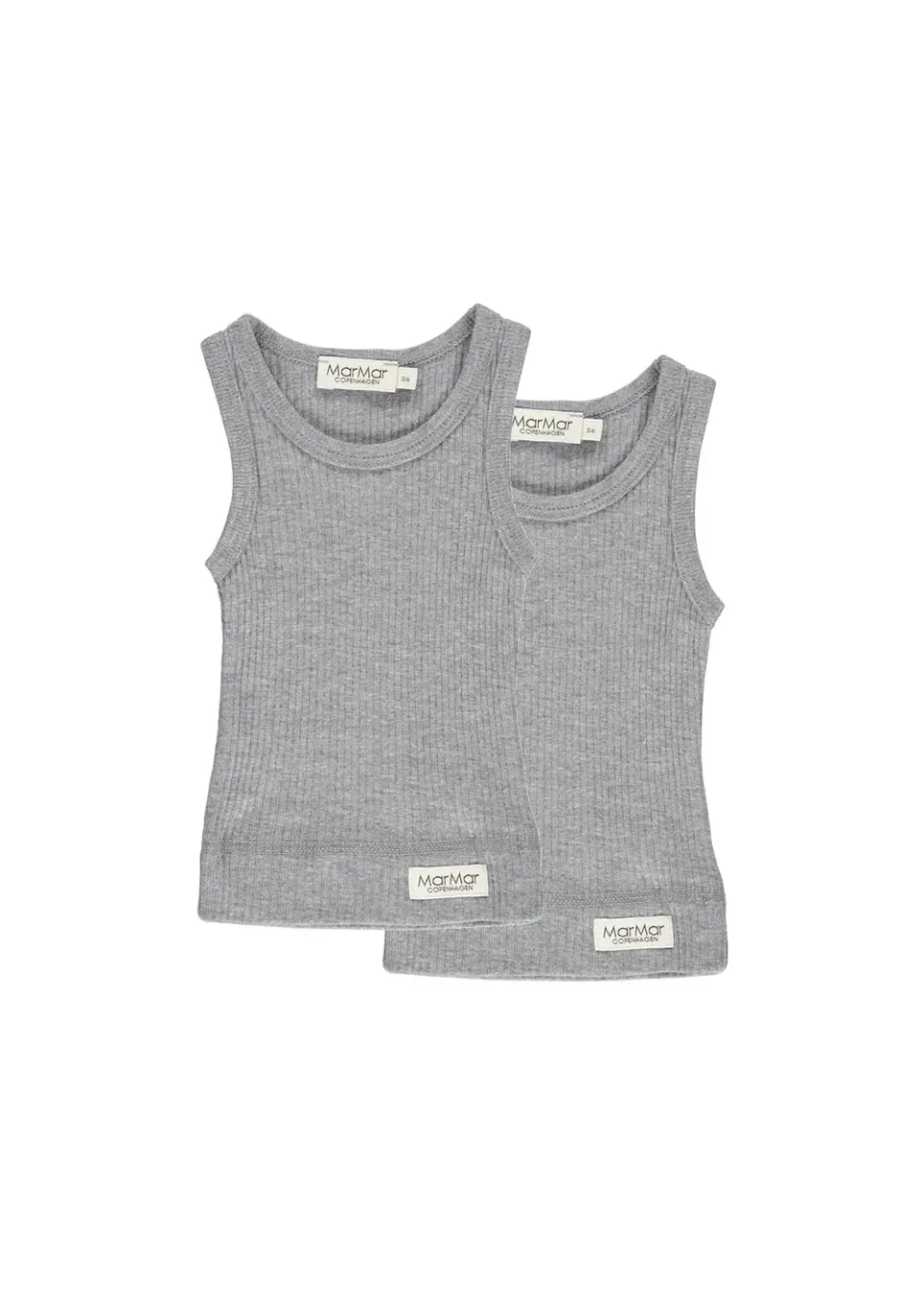 MarMar Baby Sleeveless undertøj 2-pak Grey Melange økologisk