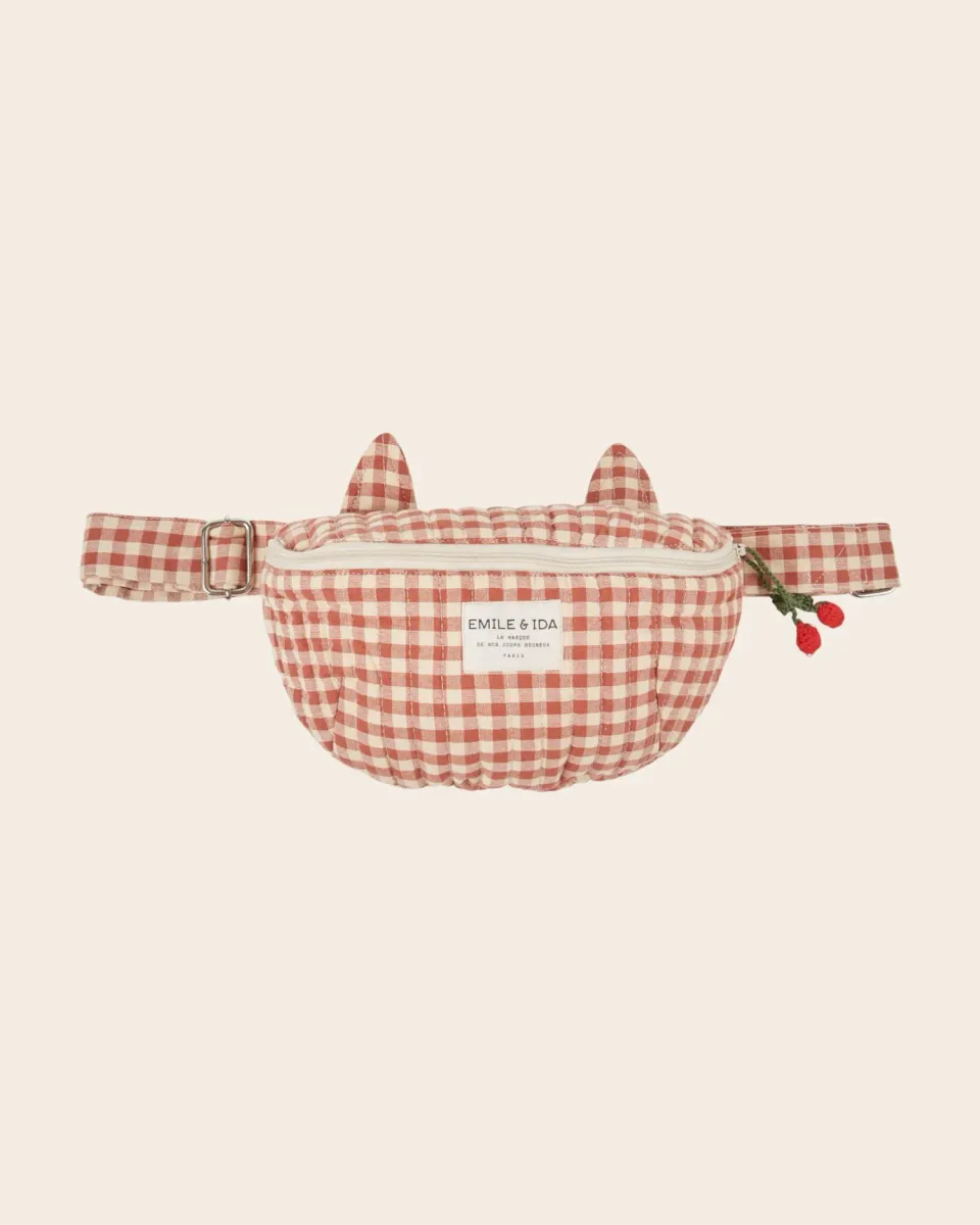 Emile et Ida Banana taske vichy terracotta TU