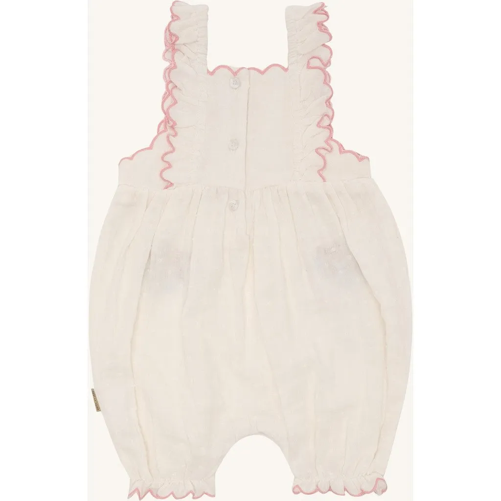 Hust & Claire Magie Dobby romper Whisper bomuld