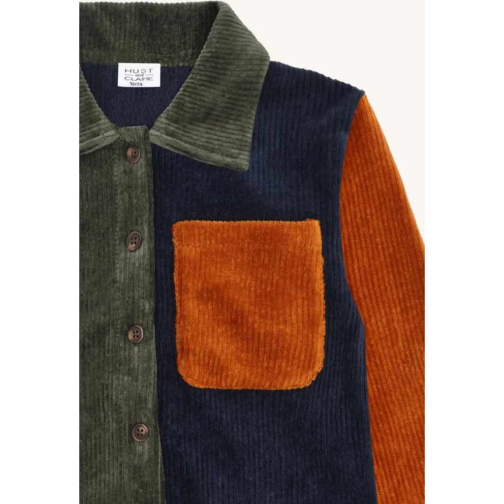 Hust & Claire Ravn velourbluse Deep Ivy økologisk