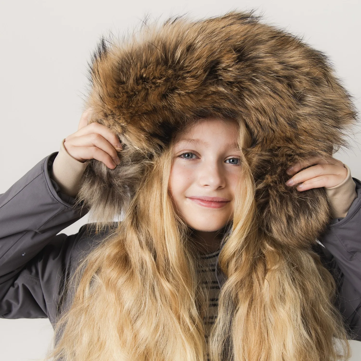 MINI A TURE Matvencasia vinterjakke Plum kitten pels
