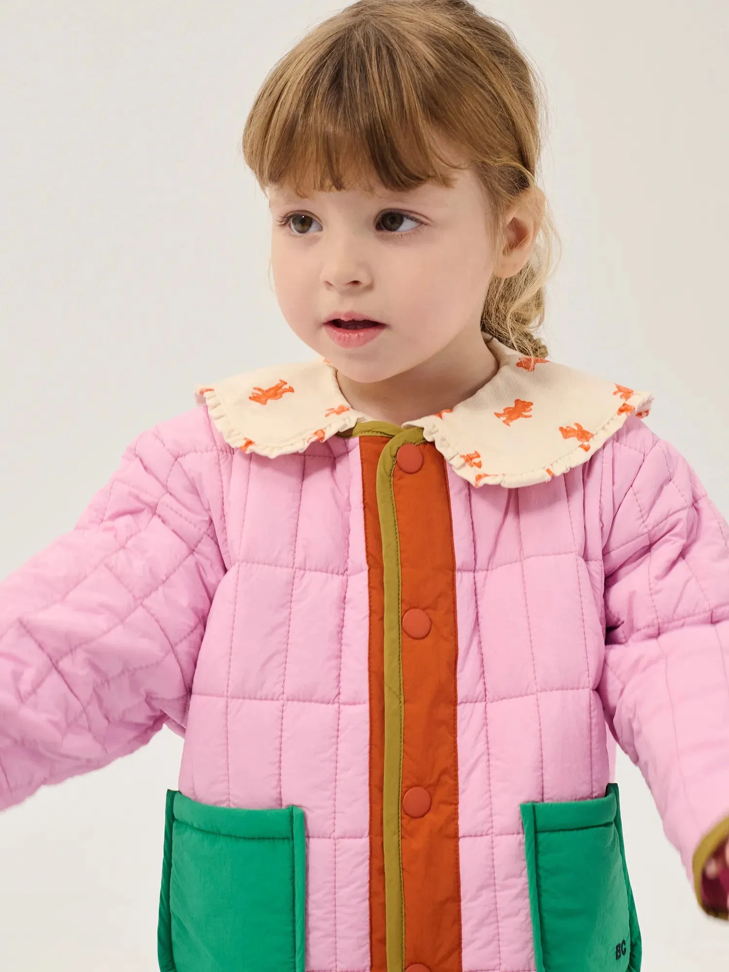 Bobo Choses All About Monsters BC light padded jakke pink 6M
