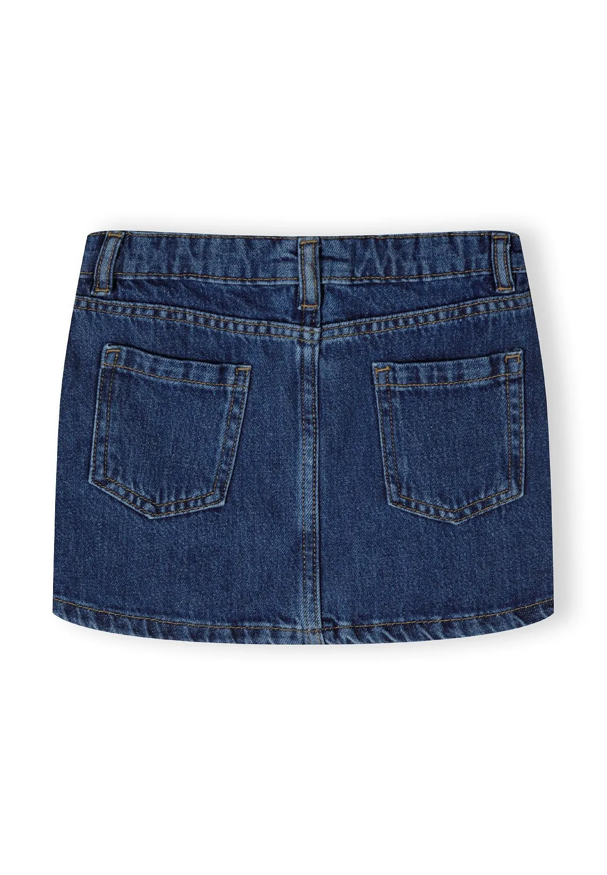 Minoti 42722 denimnederdel marineblå knælang