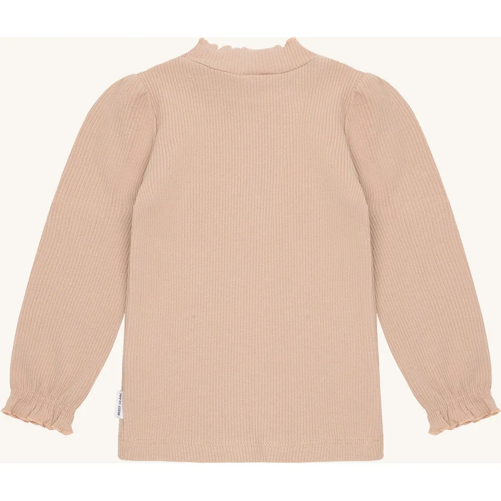 Hust & Claire Amma Solid bluse Rugby Tan flæse