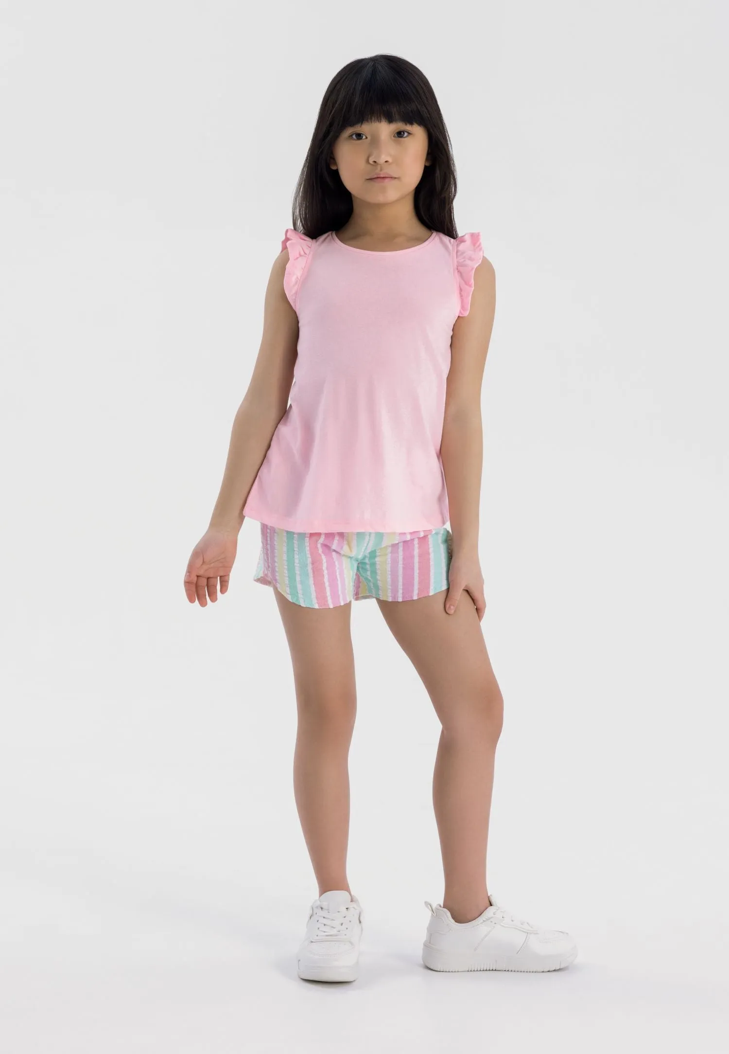 Minoti 38214 shorts pastelfarvede striber til piger