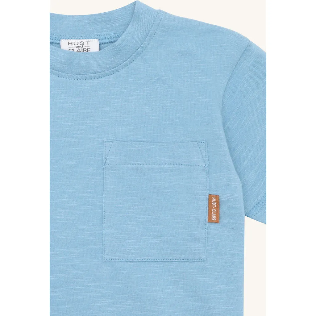 Hust & Claire Anton Slub kortærmet t-shirt Glacier øko