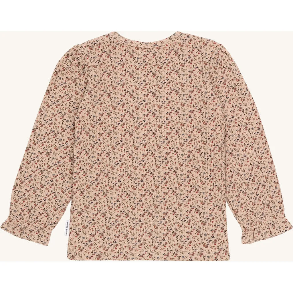Hust & Claire Alma Little roses T-shirt Rugby Tan modal